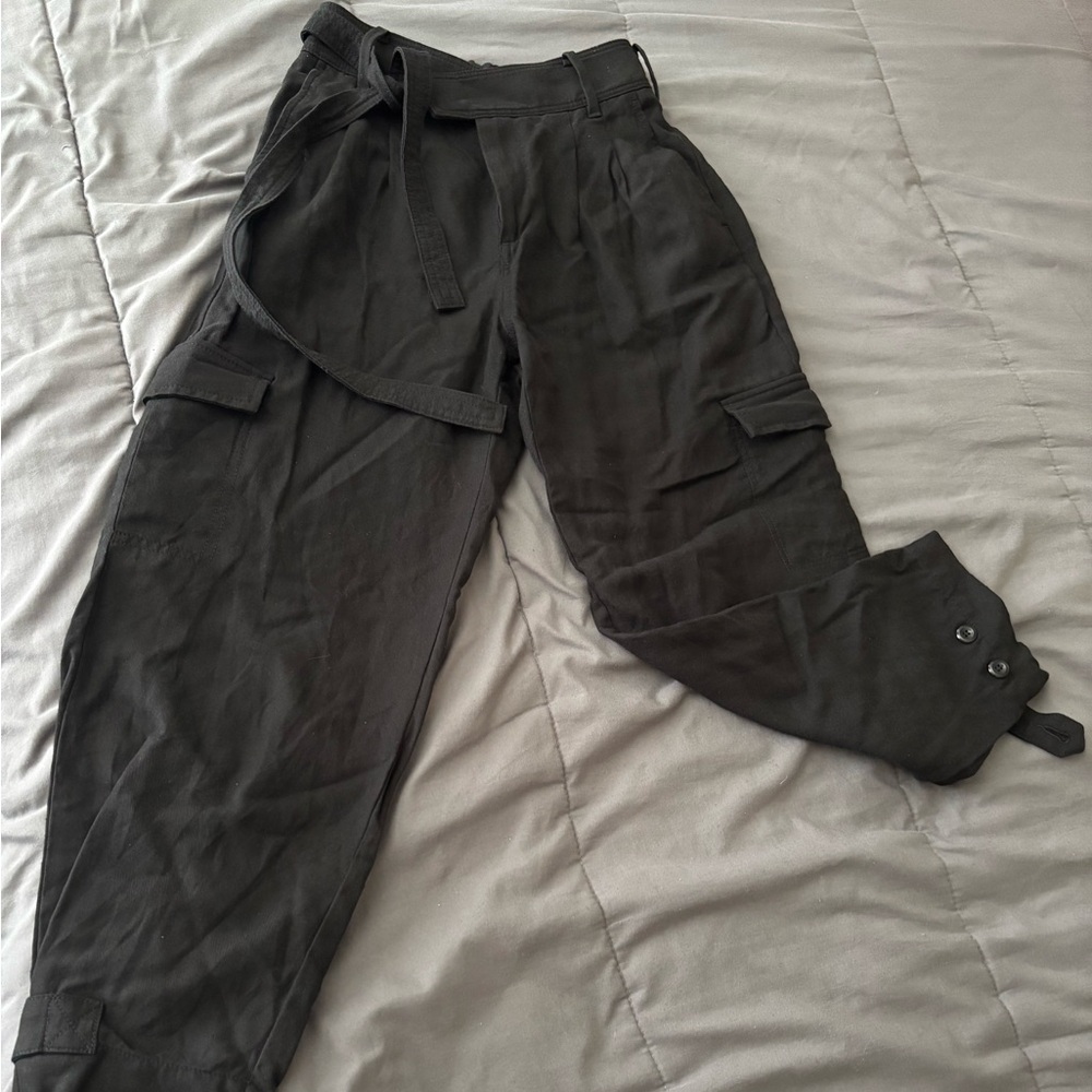 Banana Republic Black Cargo Tie Pants - Picture 2 of 6